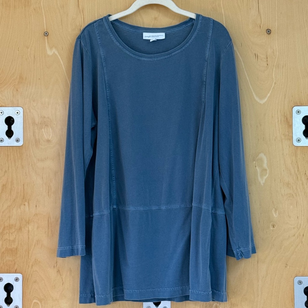 J. Jill Slate Blue Long Sleeve Tunic